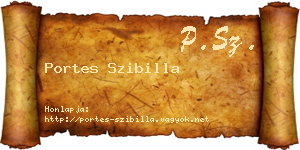 Portes Szibilla névjegykártya